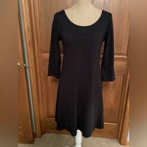 TravelSmith Black Scoop Neck A-Line Dress